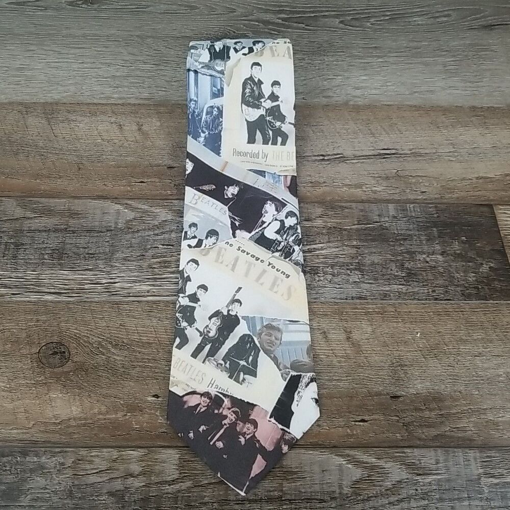 The Beatles Necktie 1996 Beatles Anthology 1 by Ralph Marlin The Fab 4 Tie Rock